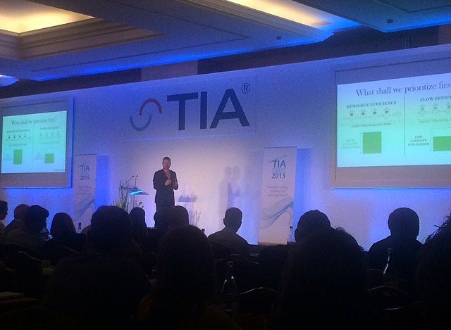 Niklas talks about flow efficiency and customer satisfaction at #TIACC2015 in Portugal